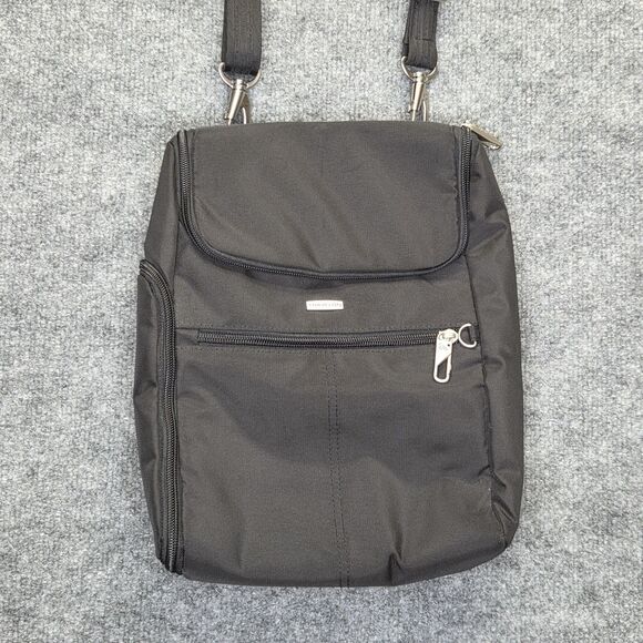 Travelon Handbags - Travelon Crossbody Bag Black Anti-Theft RFID Pocket Purse Travel Locking Light